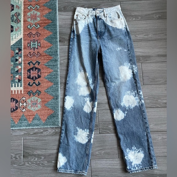 PacSun Acid Wash Tie Dye 90’s Boyfriend Jeans| Straight Fit, High Rise••• - Picture 5 of 16